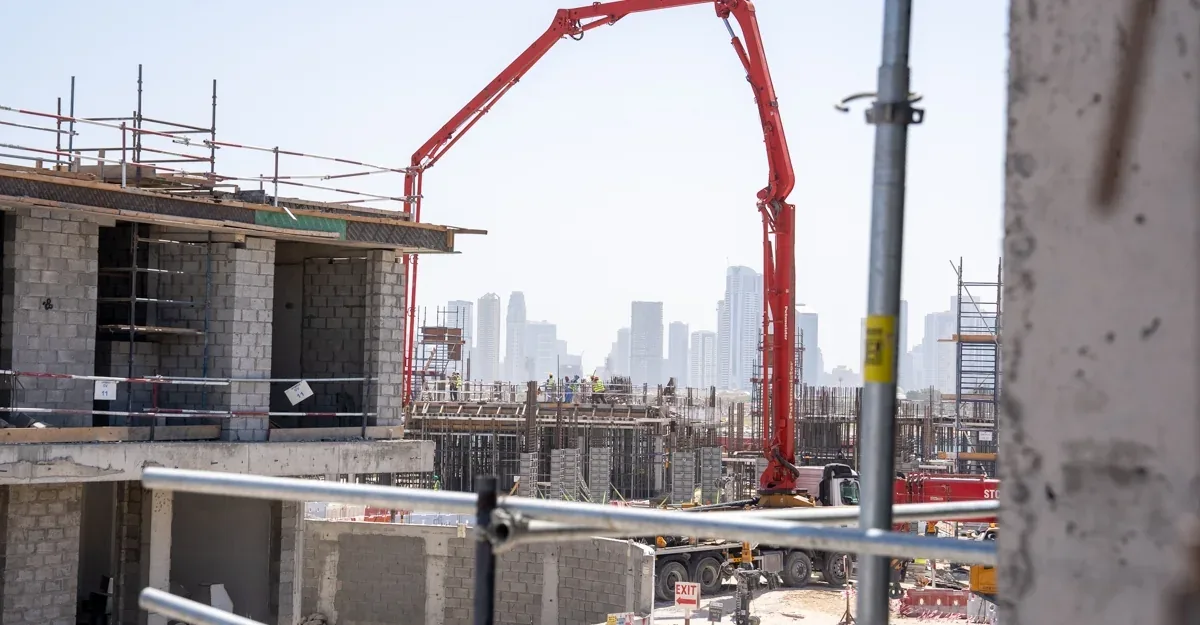 Bay Villas site works; developer construction photograph, capture date not stated