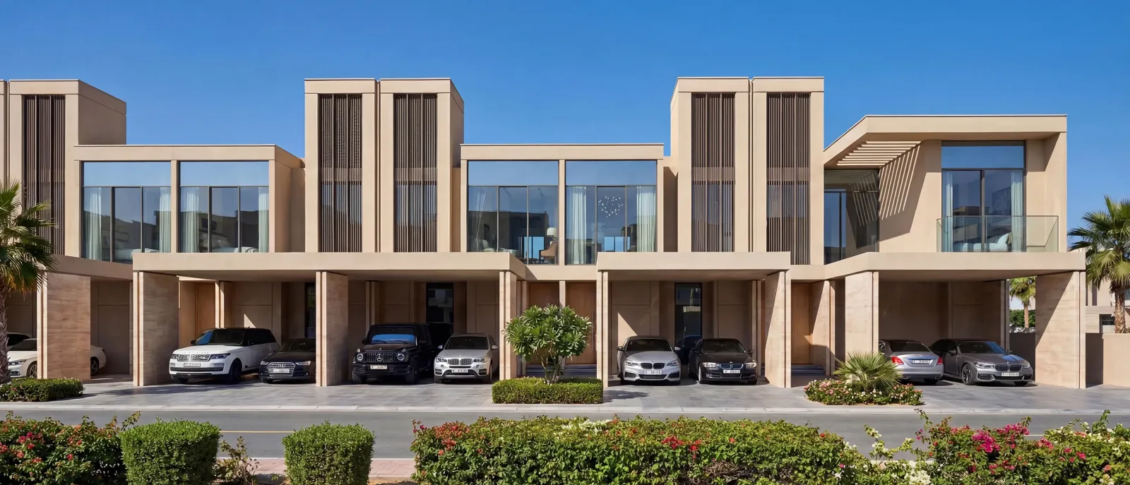 The Willows at Sobha Sanctuary: Modern villas with landscaped front gardens; official developer rendering