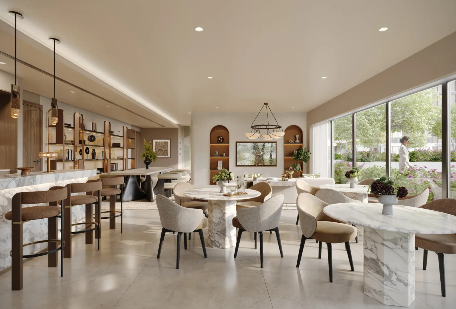 Palace Residences Hillside: open-plan kitchen and living space — developer rendering
