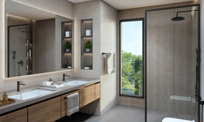 La Tilia at Villanova: bathroom; official developer rendering