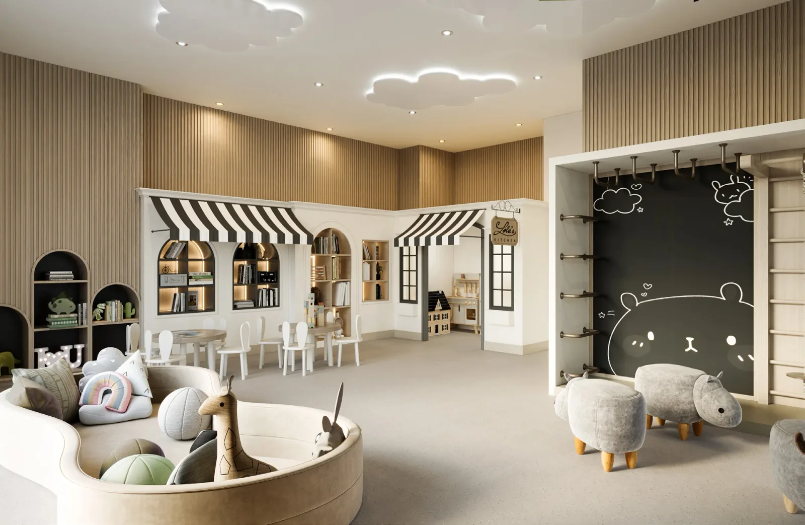 Rosehill: indoor children’s playroom — developer rendering