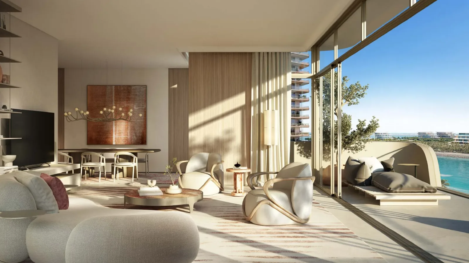 Bay Grove living and dining room; official developer rendering