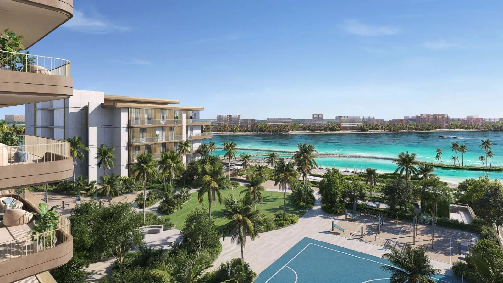 Bay Grove terrace outlook; official developer rendering