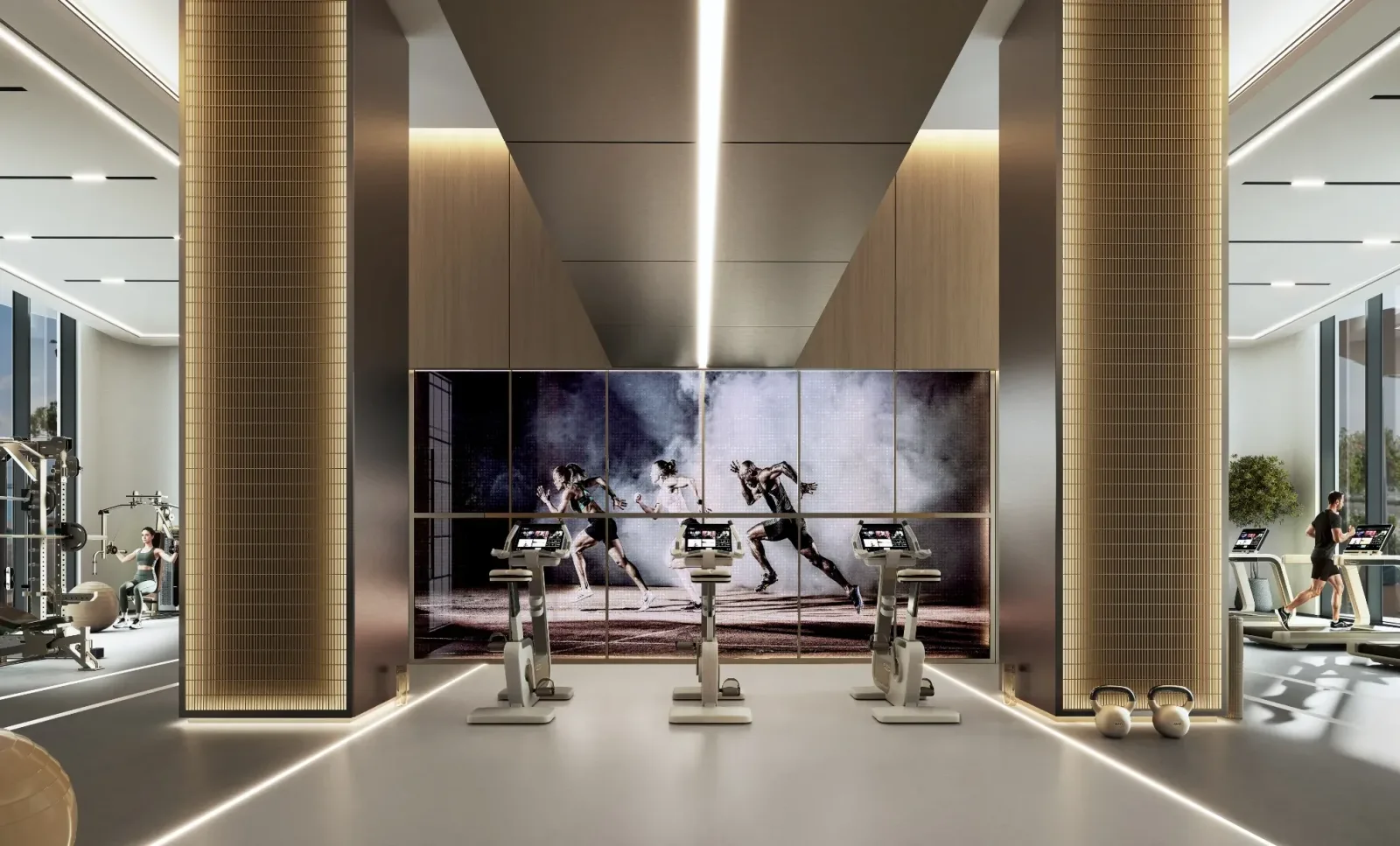 River Cove Residences at Sobha City: Illustrative shared fitness studio; official developer rendering