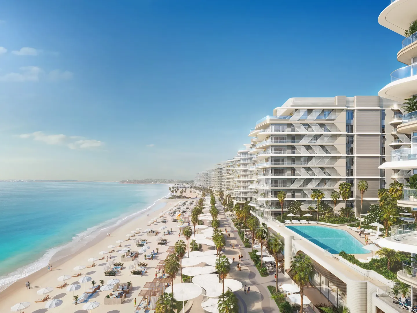 Fahid Beach Residences: Beach and waterfront residences — developer rendering