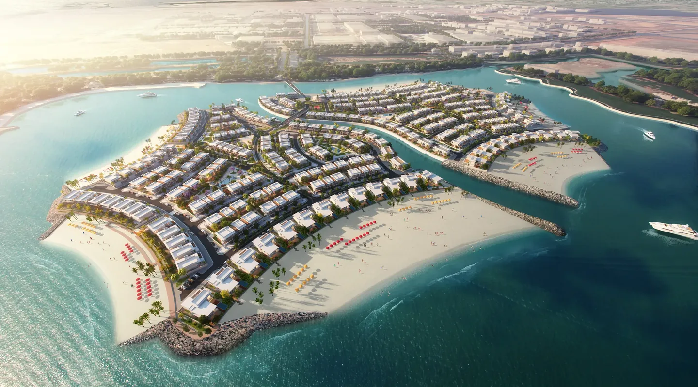 Falcon Island: Falcon Island aerial master view — developer rendering