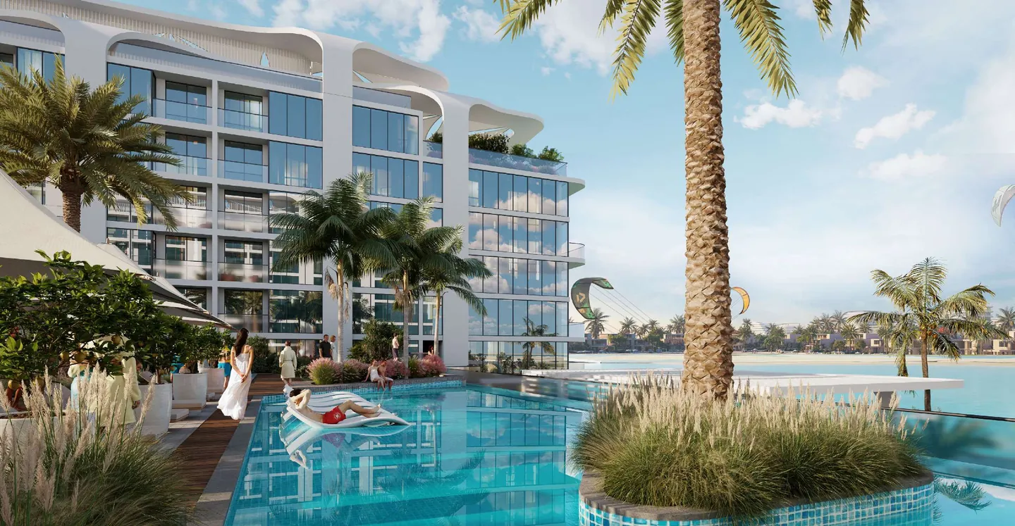Florine Beach Residences: Florine pool courtyard — developer rendering