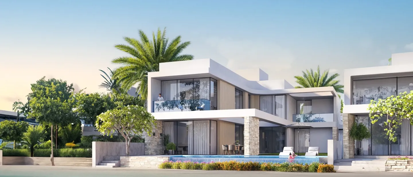 Palm Grove / Coral Beach Villas: Palm Grove beachfront villa — developer rendering