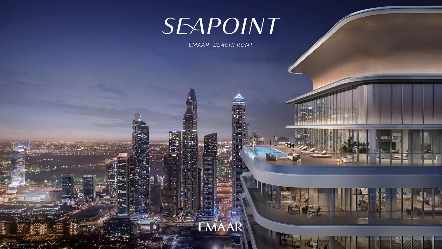 Seapoint: Penthouse terrace at night — developer rendering